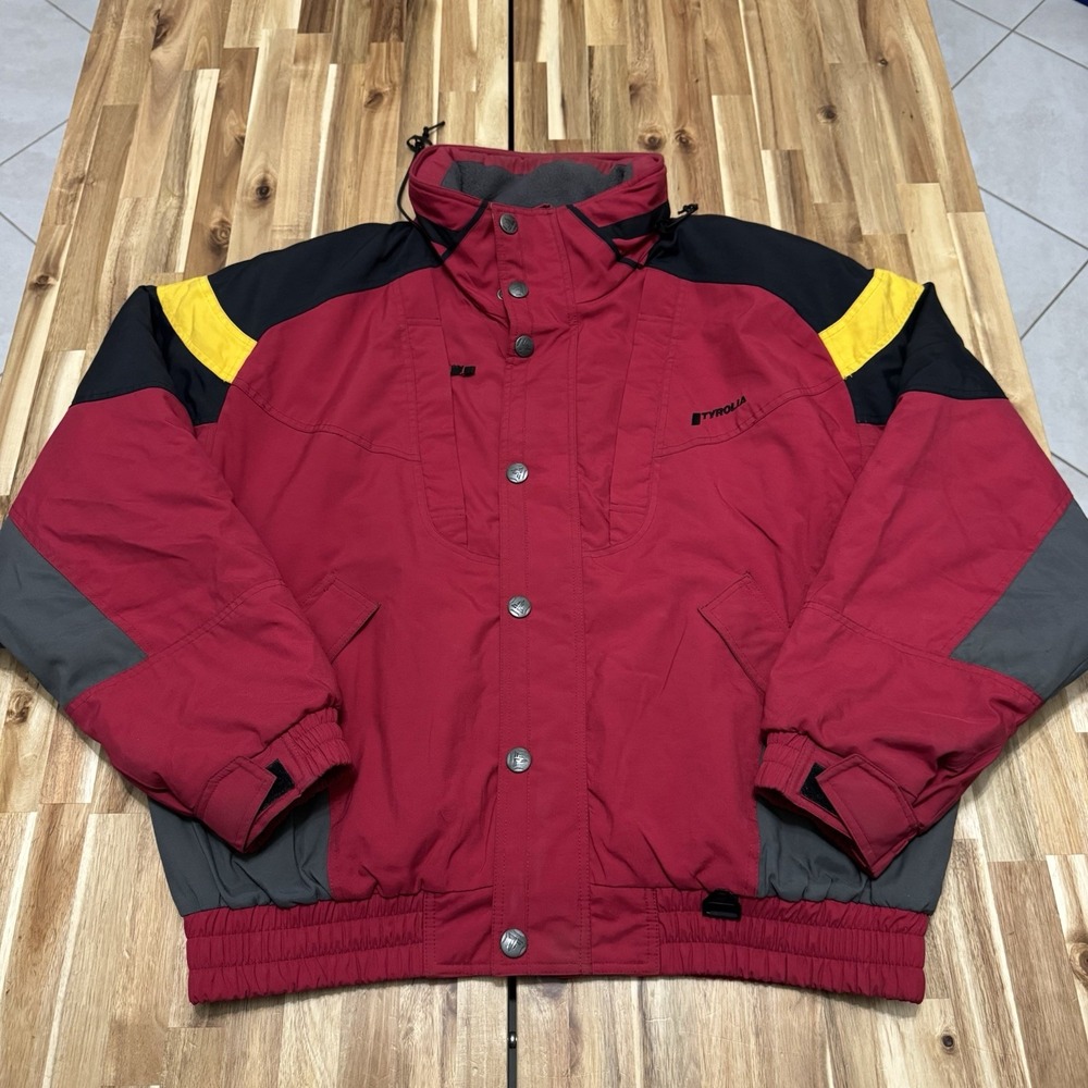 Vintage Tyrollia Jacket Ski Jacket Mens XL Red Insulated Winter Skiing Outdoor